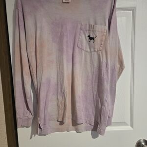 PINK Victoria's Secret Pastel Tie-Dye Long Sleeve Tee